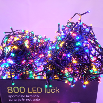 Lučke zunanje/notranje 800LED PISANE 8 PROGRAMOV 821051