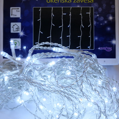 Lučke zunanje/notranje 80LED HLADNO BELE (okenska zavesa) 820124