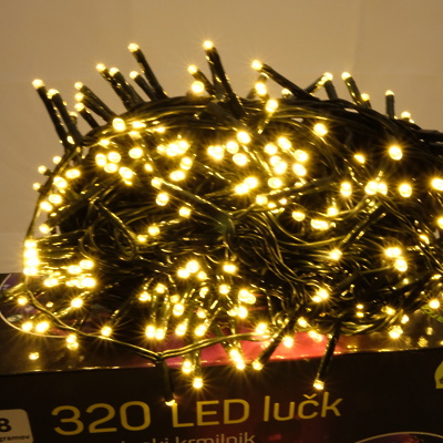 Lučke zunanje/notranje 320LED TOPLO BELE 8 PROGRAMOV 820873