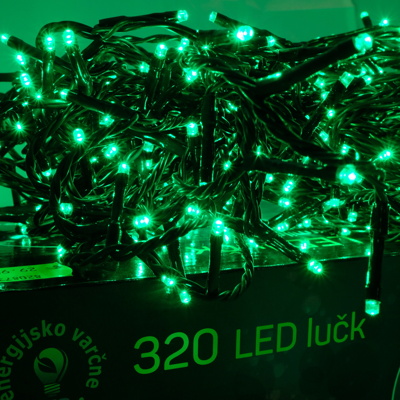 Lučke zunanje/notranje 320LED ZELENE 8 PROGRAMOV 820873