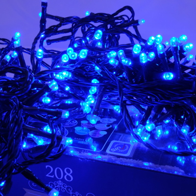 Lučke zunanje/notranje 208LED MODRE 8 PROGRAMOV