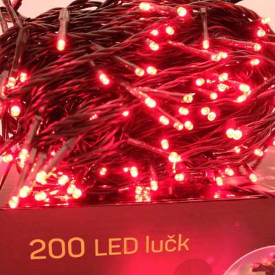 Lučke zunanje/notranje 200LED RDEČE 8 PROGRAMOV 820959