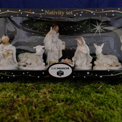 Figurice in dodatki za jaslice komplet jaslic bel 821153