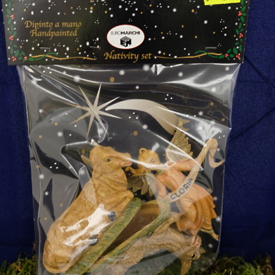 Figurice in dodatki za jaslice komplet krava osel glorija 700012