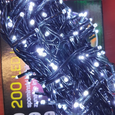 Lučke zunanje/notranje 200LED HLADNO BELA 8 PROGRAMOV 820959