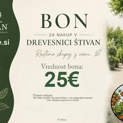 Darilni bon Drevesnice Štivan 25€
